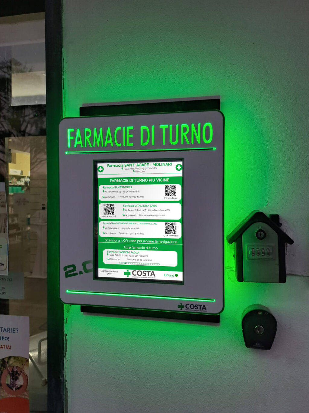 Bacheca dei turni SIMPLY LED: Farmacia S. Agape