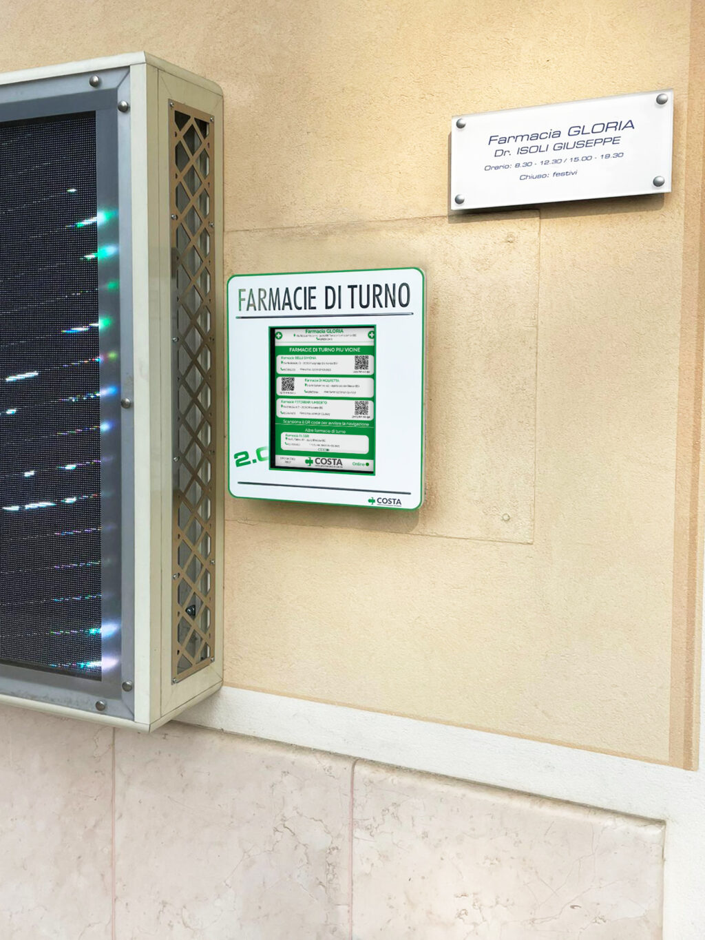 Bacheca dei turni SIMPLY LED: Farmacia Gloria
