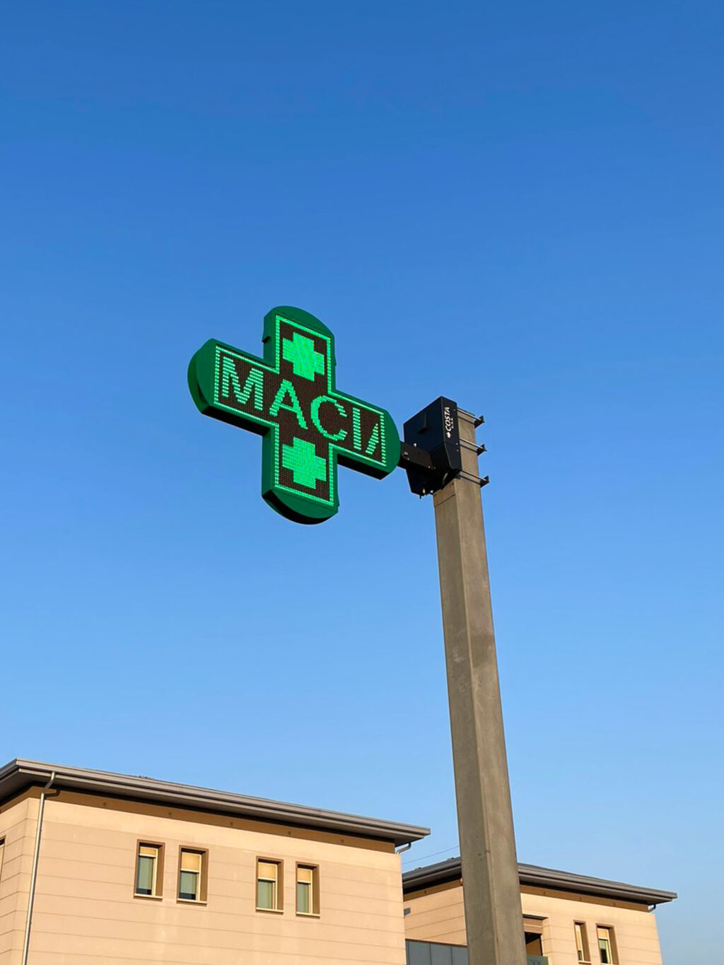 Croce a LED COMBO: Farmacia Comunale di Montichiari