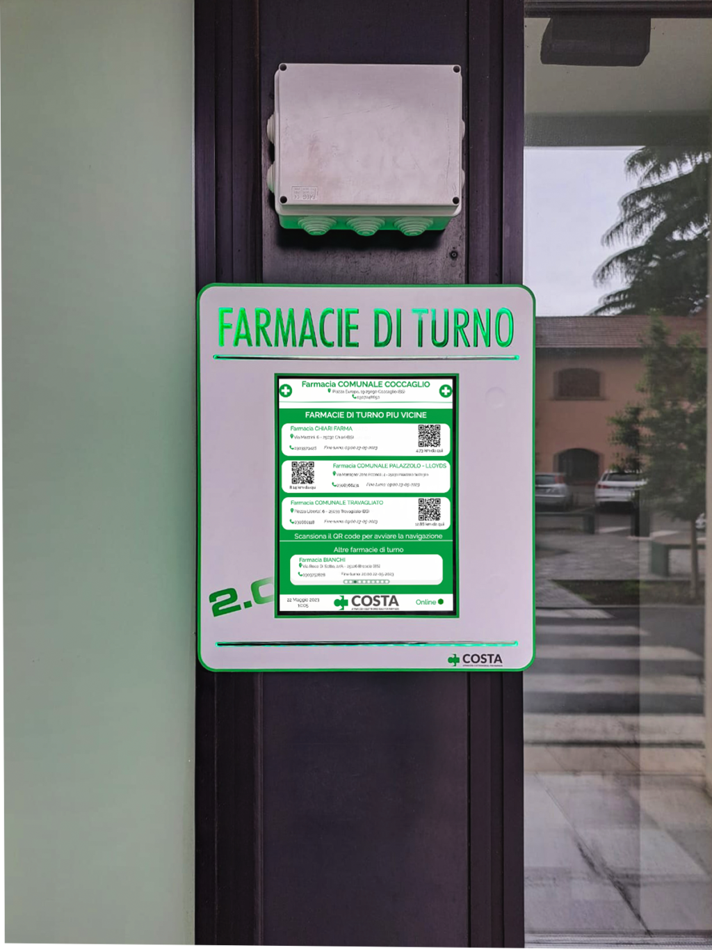 Bacheca dei turni SIMPLY LED: Farmacia Comunale di Coccaglio