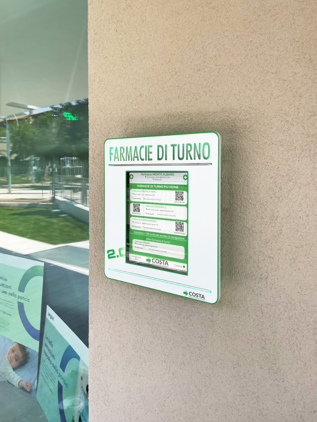 Bacheca dei turni SIMPLY LED: Farmacia Monte Albano di Mori